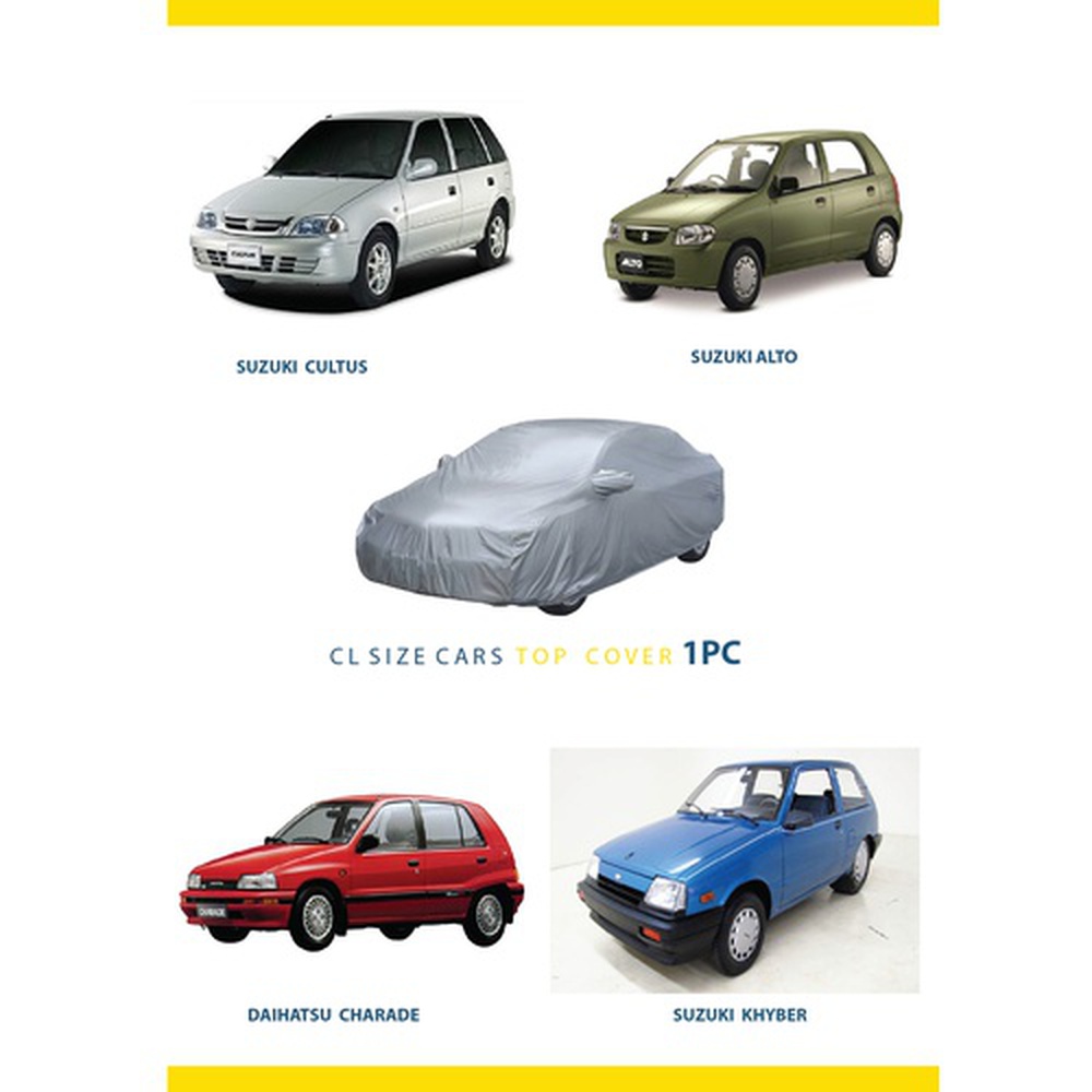 CAR TOP COVER FOR ALL CARS (SELECT YOUR CAR) - Parachute Quality  SILVER COLOUR