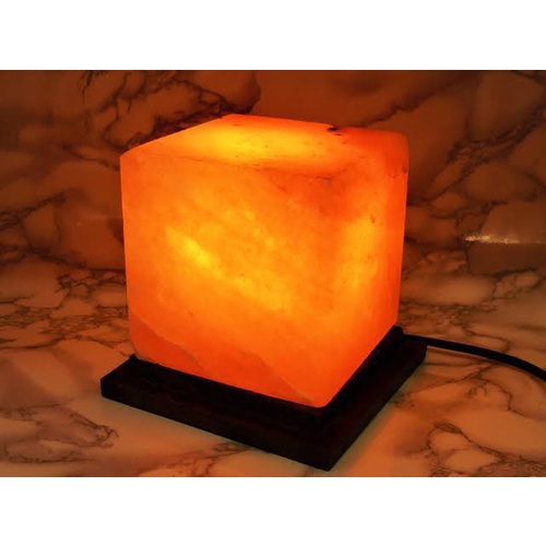 Cube Shaped Himalayan Glow Crystal Salt Lamps with Health Benefits