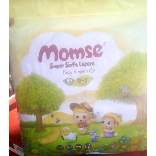Momse Super Soft Layers Baby Diapers, Size (2/Small) ,80 pcs