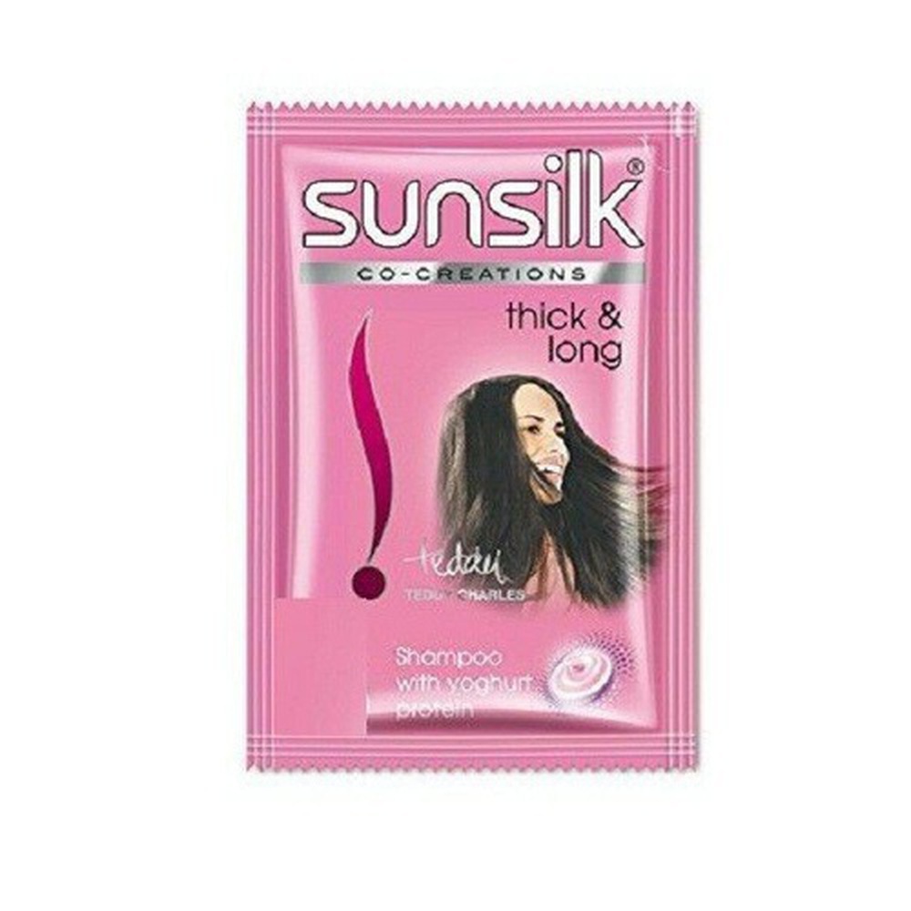 Sunsilk sachets co-creations thick & long Shampoo with yoghurt protein 4.5mlx16p