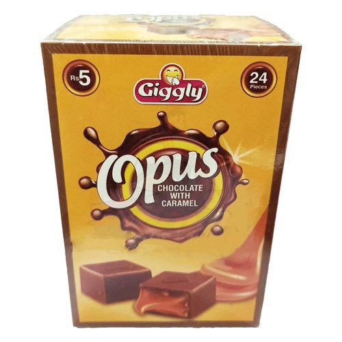 Giggly Opus Chocolate with caramel 24 pcs center filled chew