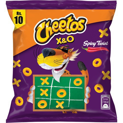 Cheetos X&O Spicy Twist 72Kcal Per 14 gm 10rs-packet x 48p