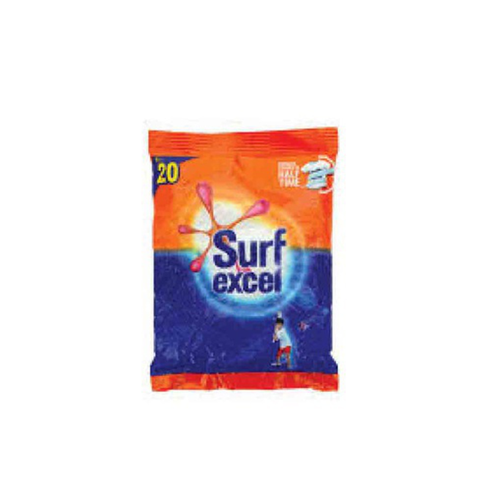 Surf Excel Rs 20 dozen 12 packets 70g each Tough Stain Removal Faster