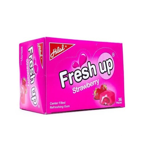 FRESH UP STRAWBERRY STICK Center Filled Refreshing Gum 36 Pieces