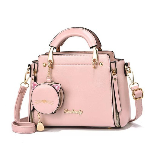 Women PU leather Crossbody casual Handbag color : Pink