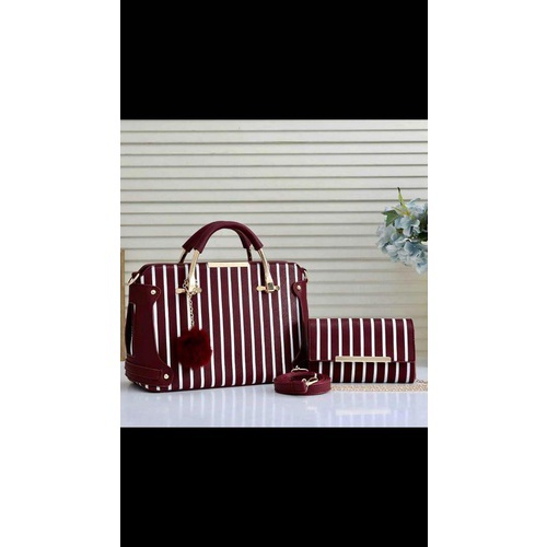 Cross Body Top Handle PU leather hand bag for women/girls color : Maroon