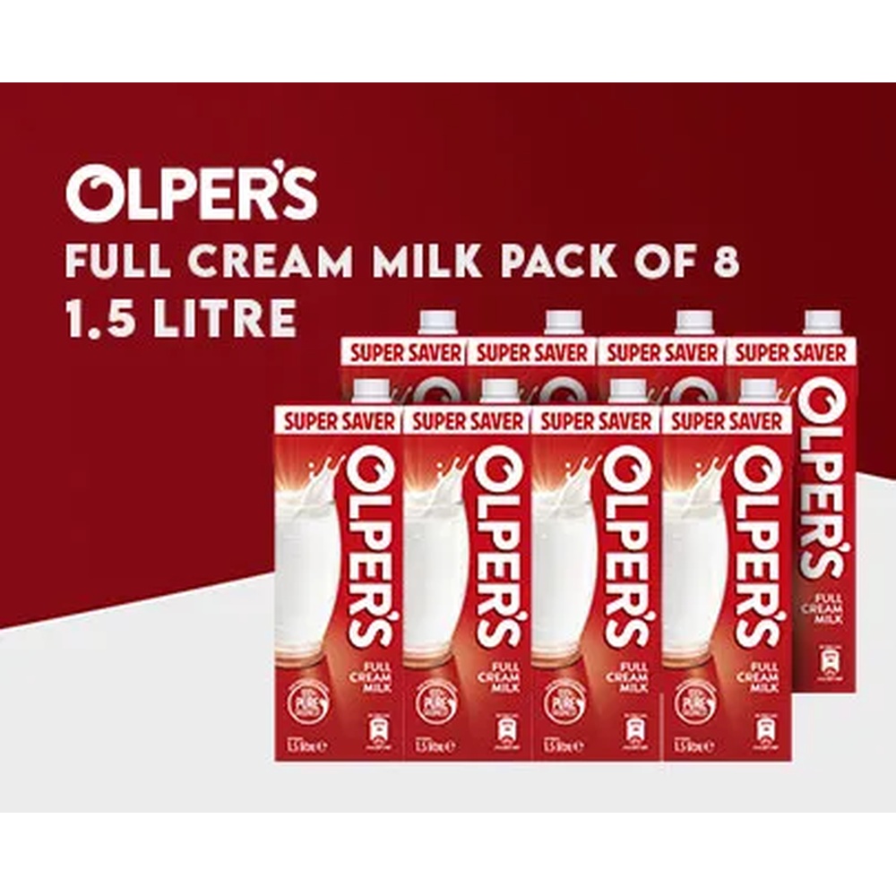 Olpers full cream milk 1.5 litre ,(pack of 8)