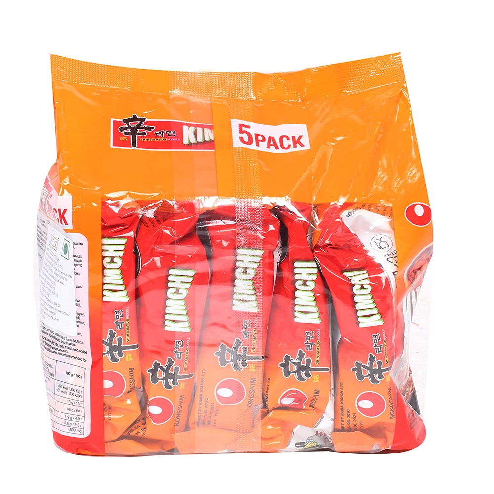 Nonghshim Shin Raymun Kimchi (5 Pack) Noodles, 600 gm