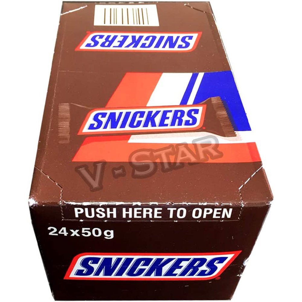 Snickers Chocolate Bar Imported Chocolate (24 Pcs Box), 50gmx24