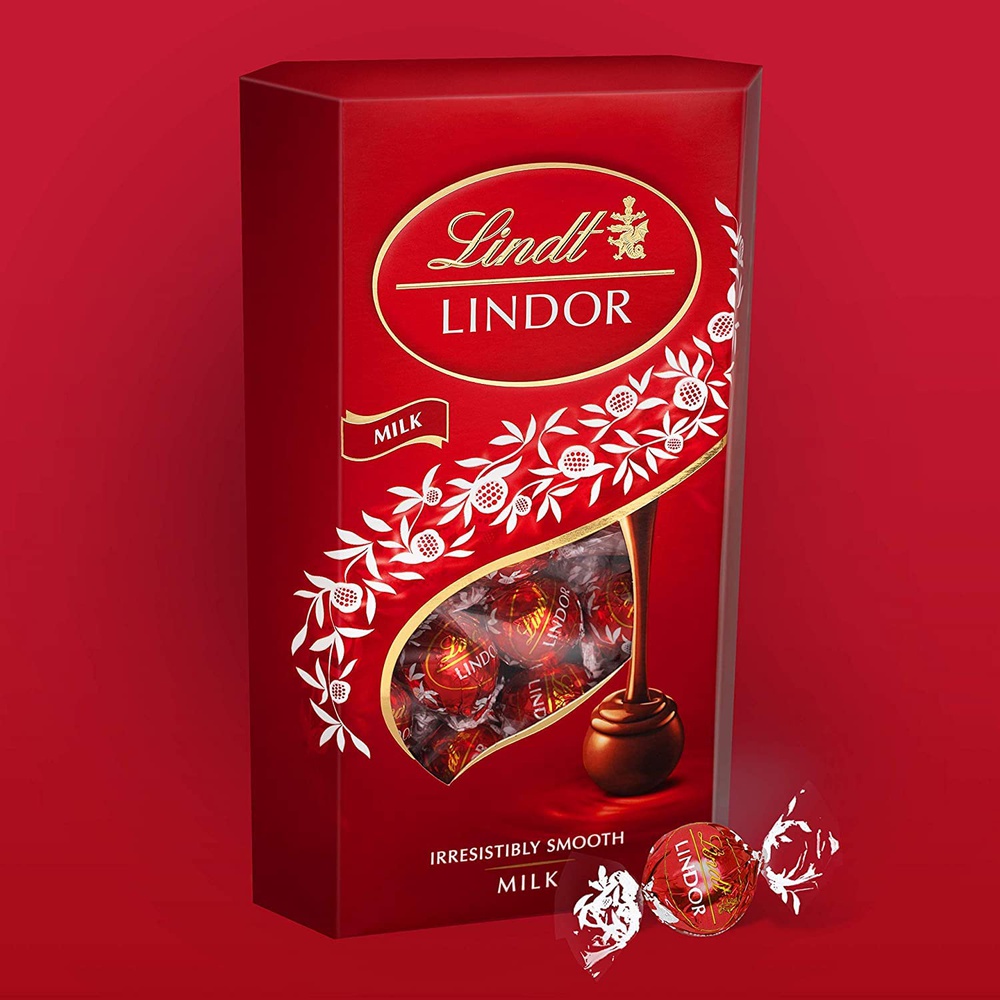 Lindt Lindor Milk Chocolate Gift Box (16 Pcs Box) Imported Chocolate, 200 gm
