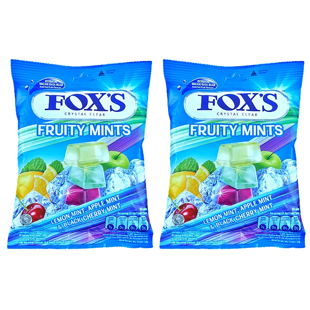 Fox's Crystal Clear Fruity Mint Candies Pouch, 90 gm