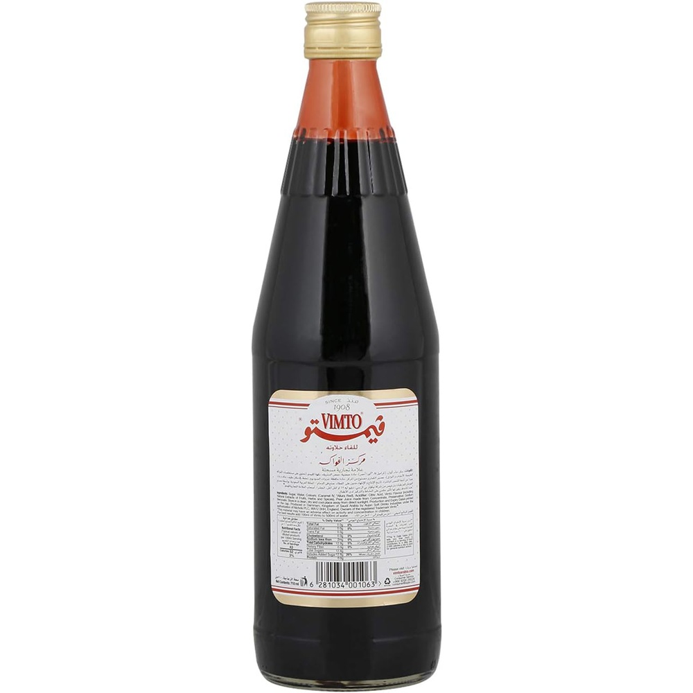 Vimto Fruit Cordial Syrup In Glass Bottle ,710 ml