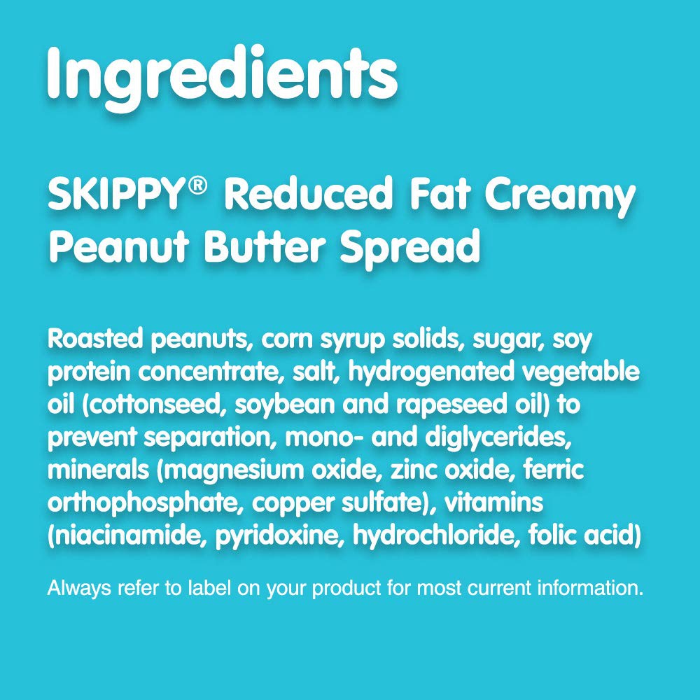 Skippy Reduced Fat Creamy Peanut Butterr Spread, 16.3 oz