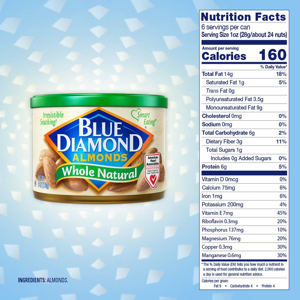 Blue Diamond Whole Natural Almond, 150 gm