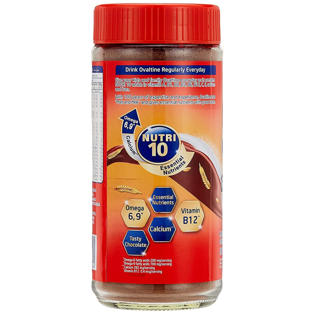 Ovaltine Malted Chocolate Drink Powder, Jar, 400gm