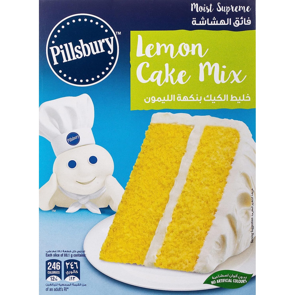 Pillsbury Moist Supreme Lemon Flavored Premium Cake Mix, 15.25-Ounce