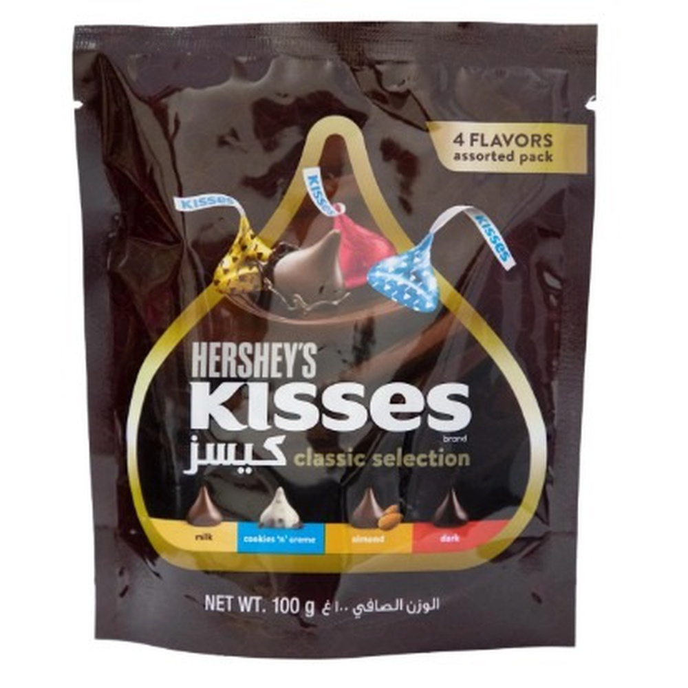 Hershey's Kisses Classic Selection Pouch (20 Pcs) Imported Chocolate, 100 gm