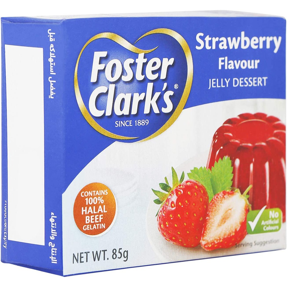 Foster Clarks Jelly Dessert Strawberry Flavor, 85 gm
