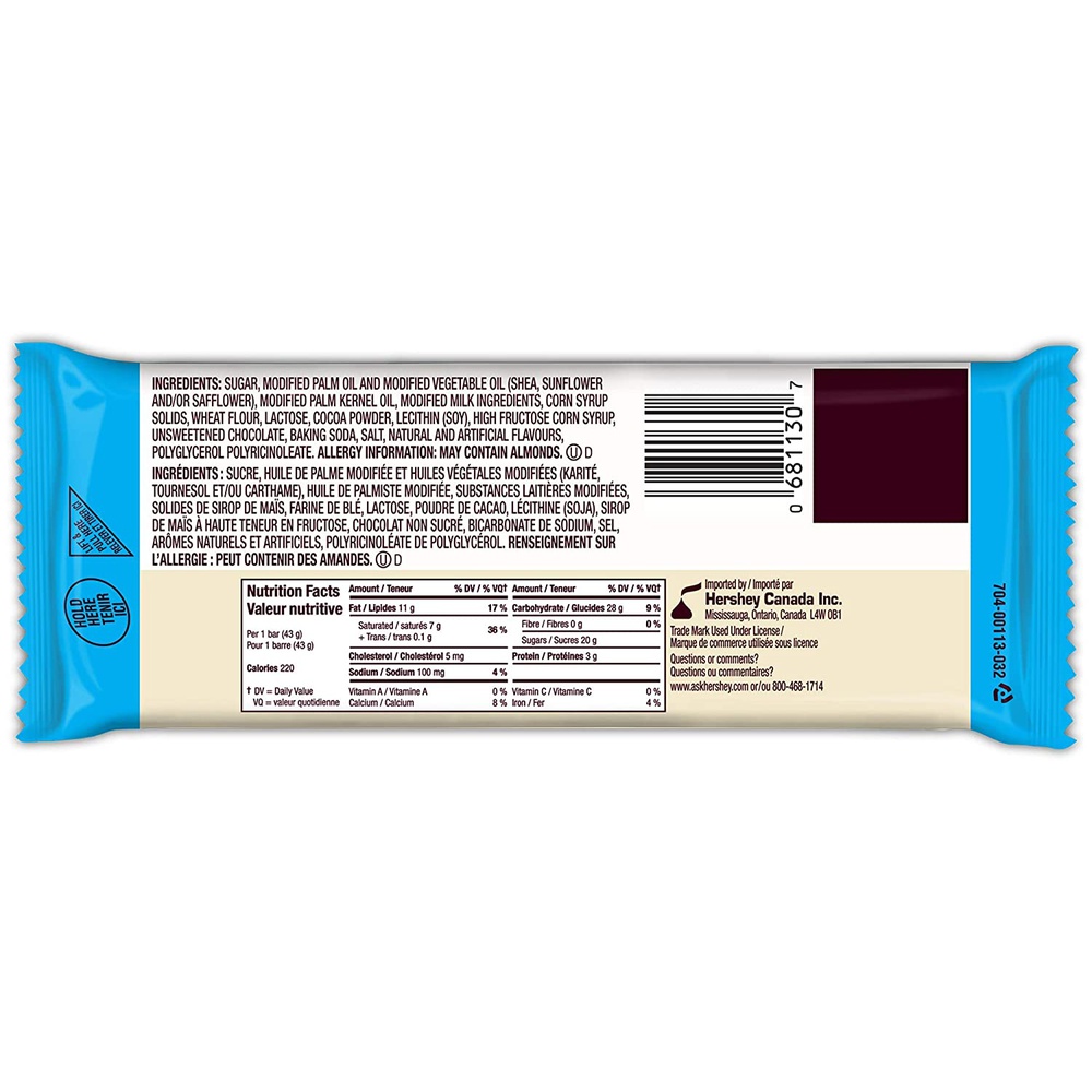 Hershey's Cookies "N" Crème Imported Chocolate (4 Pack), 160 gm