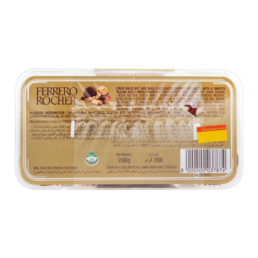 Ferrero Rocher Imported Chocolate T16, 200 gm