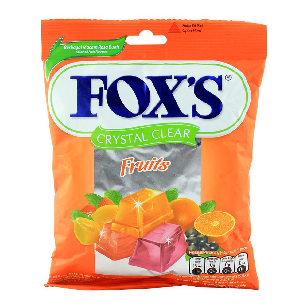 Fox's Crystal Clear Fruits Candy Pouch , 90 gm