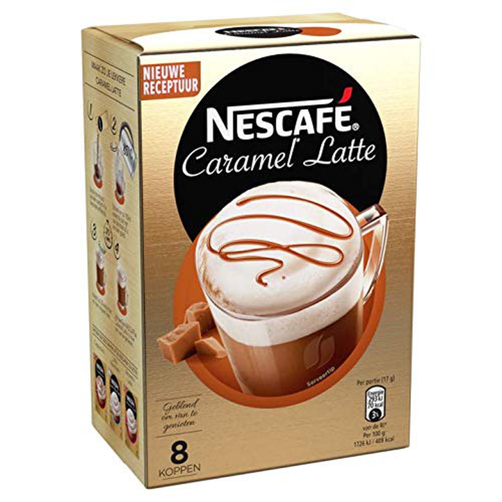 Nescafe Gold Cappuccino Caramel Latte 8 Sachet,136 gm