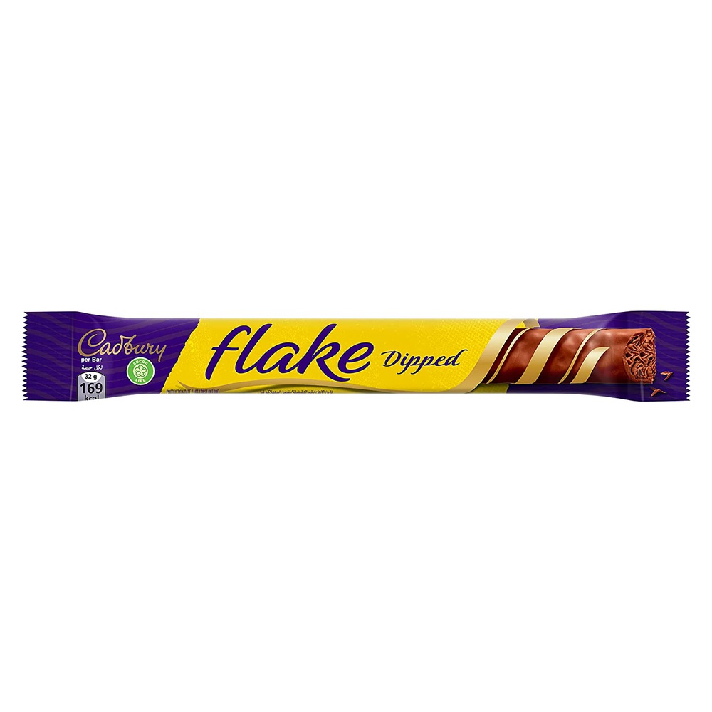 Cadbury Flake Dipped Bar Imported Chocolate (12 Pcs Box), 32 gmx12