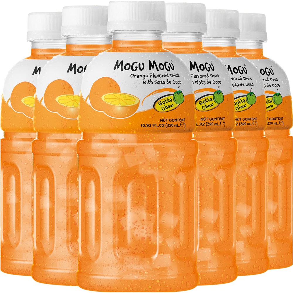 Mogu Mogu Orange Flavored Drink With Natta De Coco , 320 ml