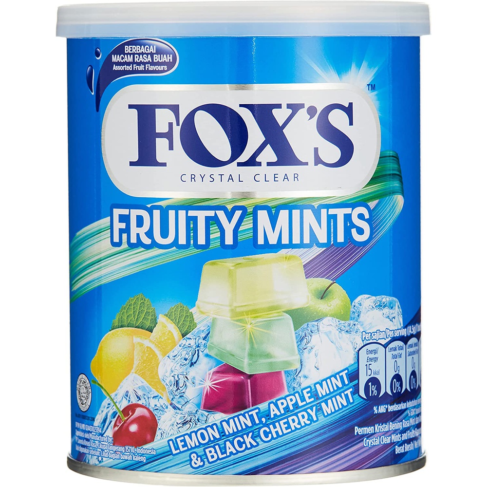 Fox's Crystal Clear Fruity Mint Candies Tin, 180 gm