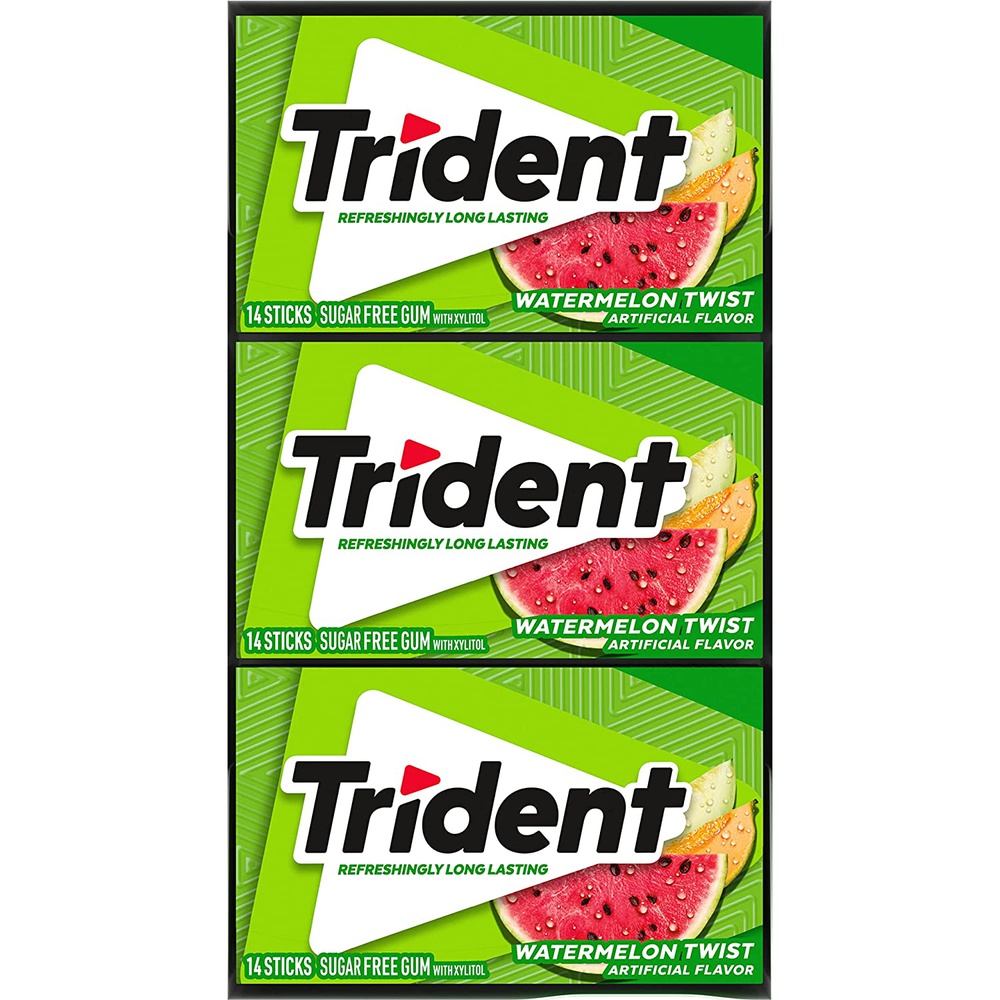 Trident Watermelon Twist Sugar Free Gum, 14 Sticks