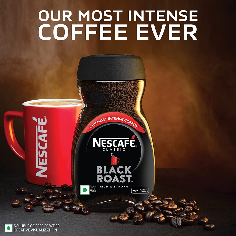 Nescafe Classic Black Roast Coffee, 95 gm
