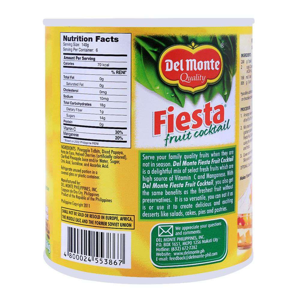 Delmonte Fiesta Fruit Cocktail, 836 gm