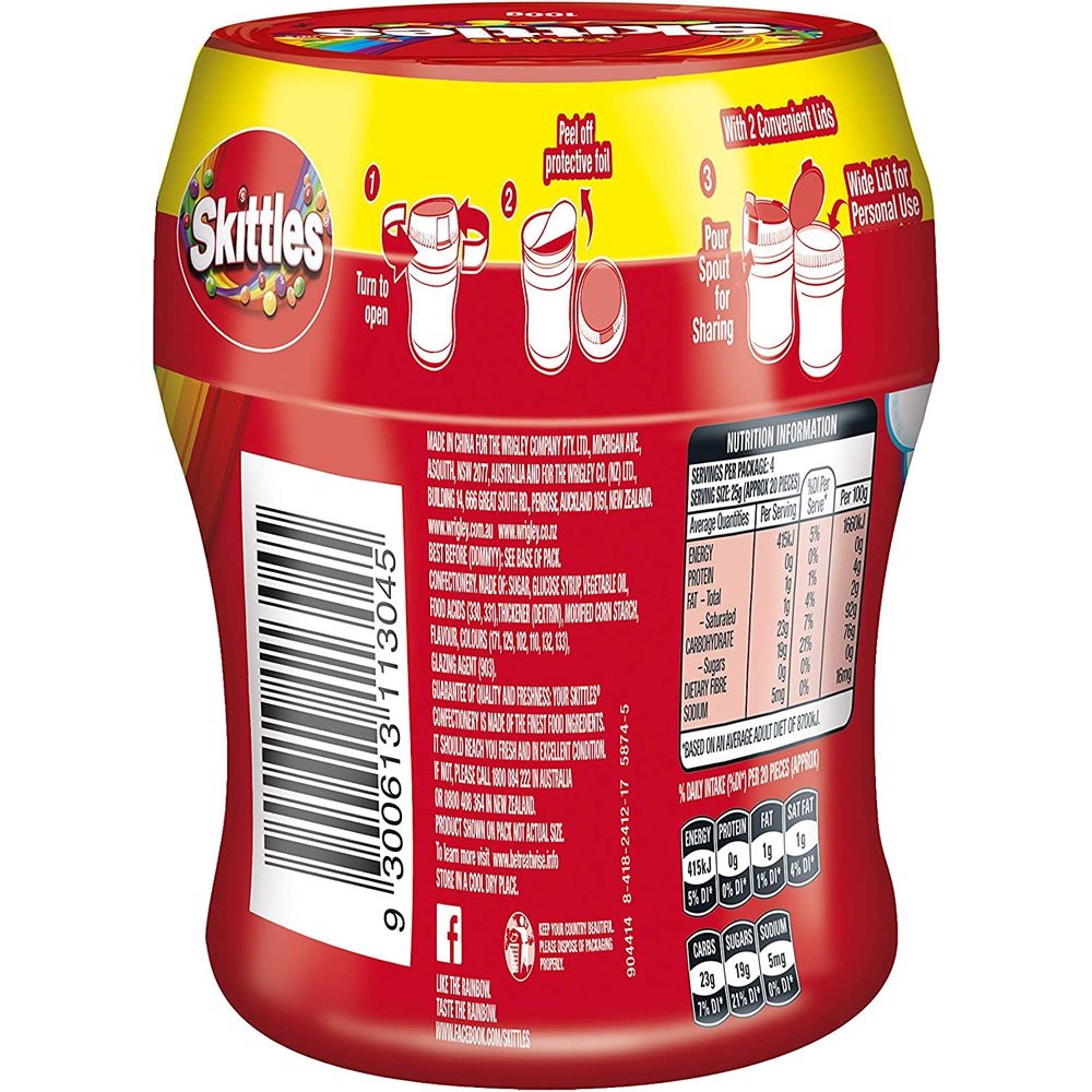 Skittles Fruit Bottle (6 Pack), 100 gm