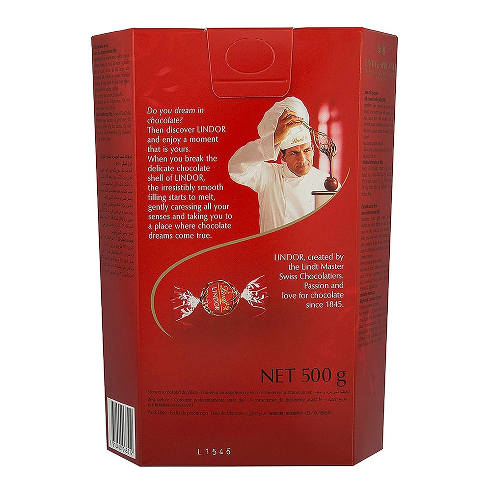 Lindt Lindor Milk Chocolate Gift Box (40 Pcs Box) Imported Chocolate, 500 gm