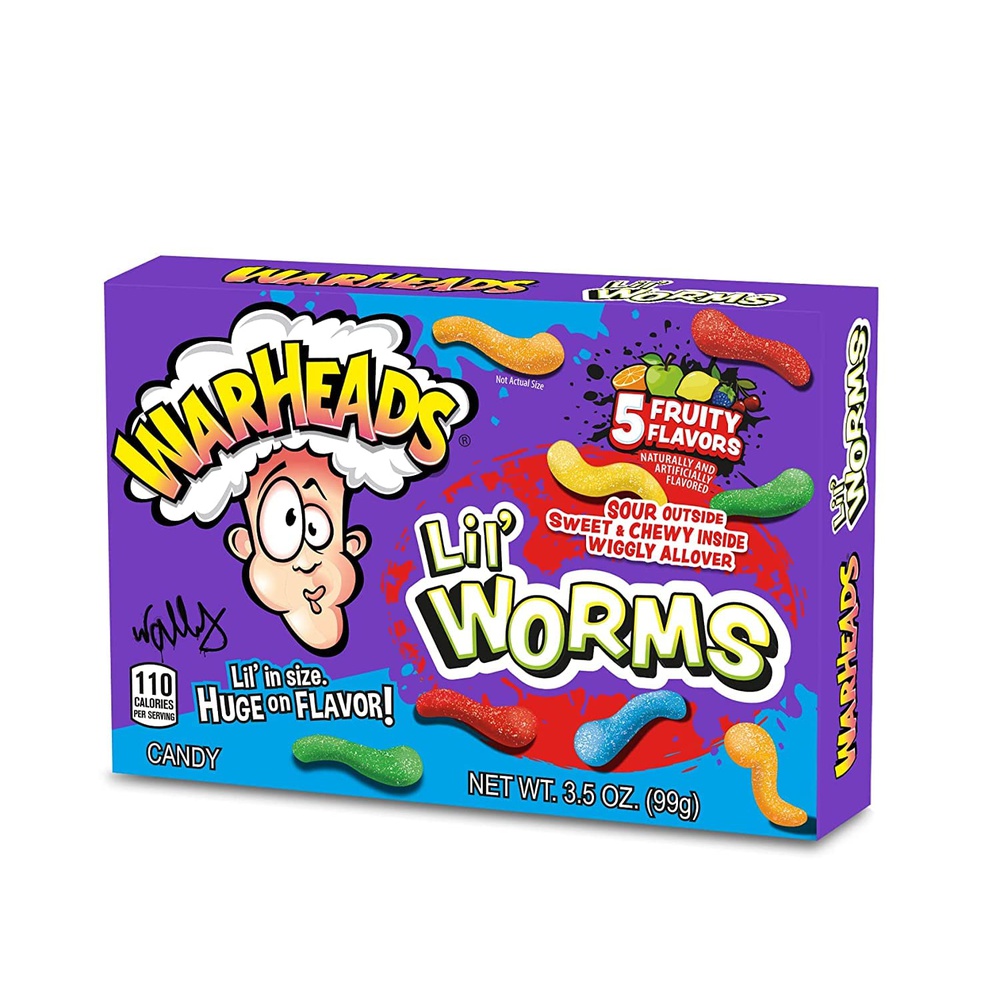 Warheads Lil Worms Gummi Candy Chews, 3.5 oz