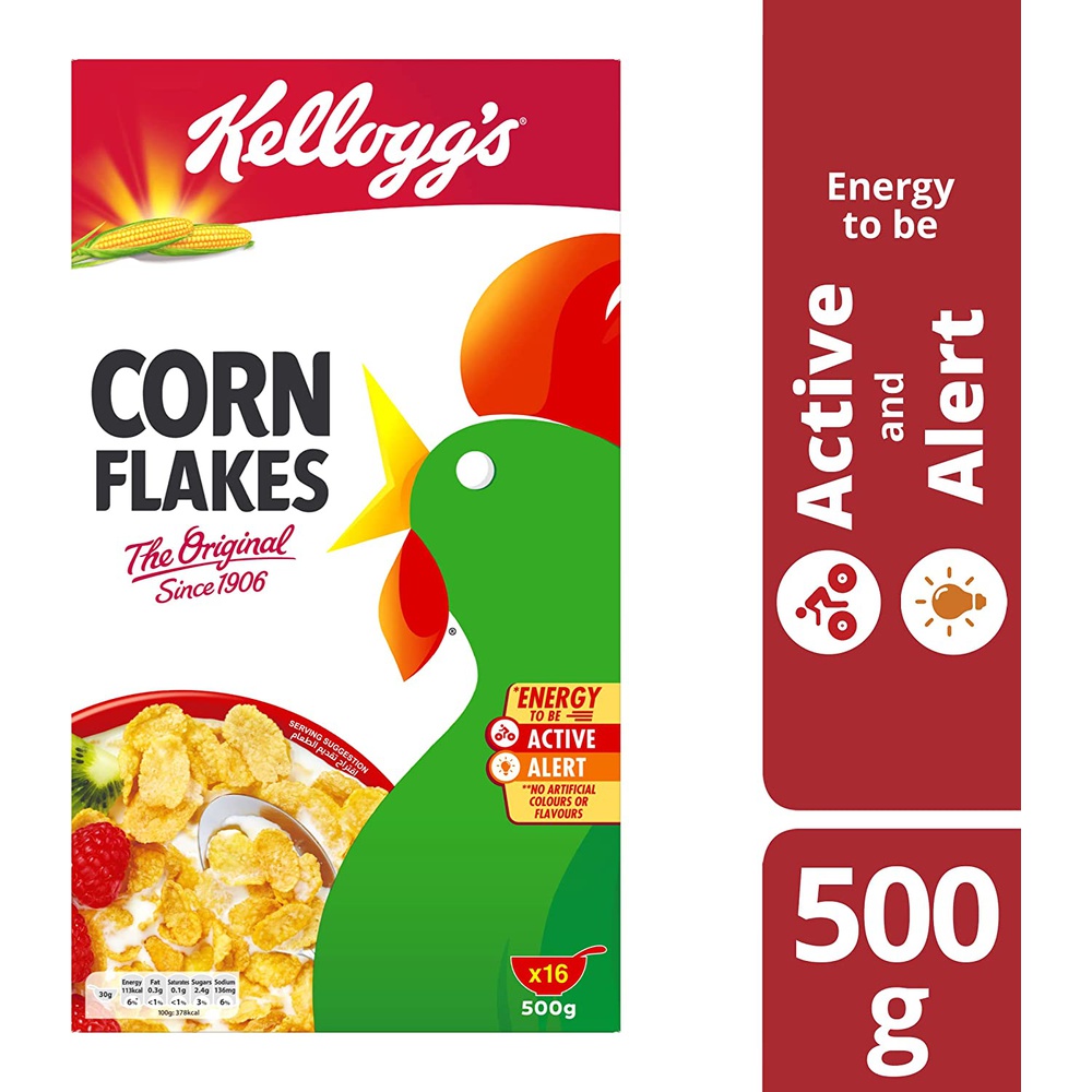 Kelloggss Cornflakes Breakfast Cereal, 500g