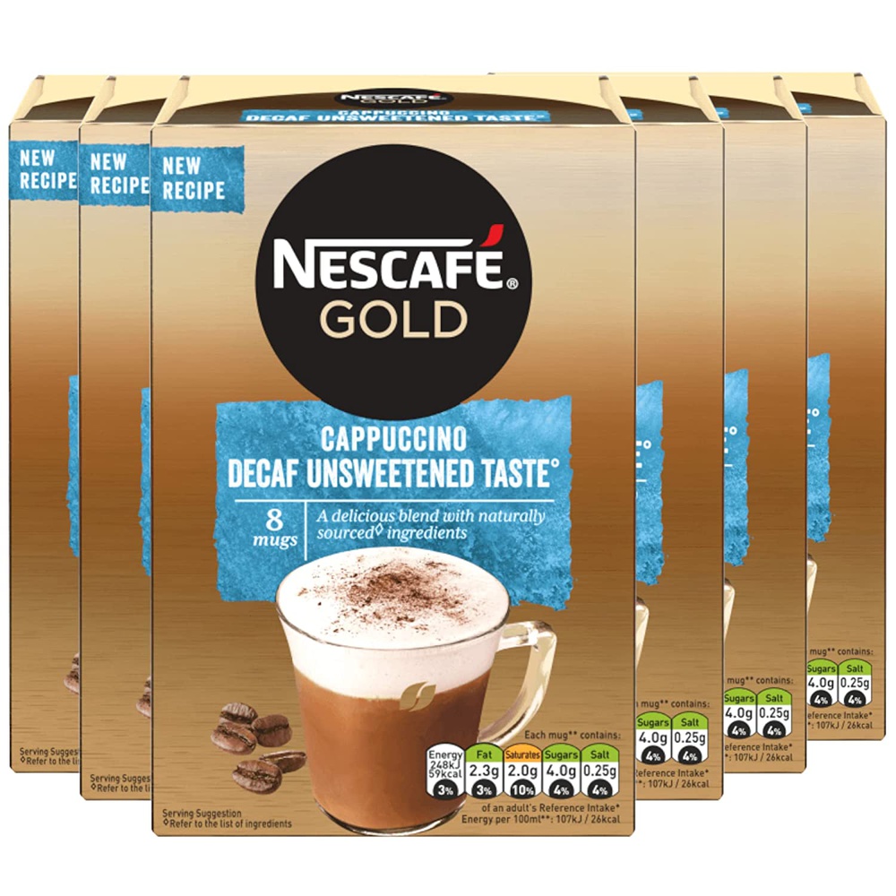 Nescafe Gold Cappuccino Decaf 8 Sachet , 160 gm