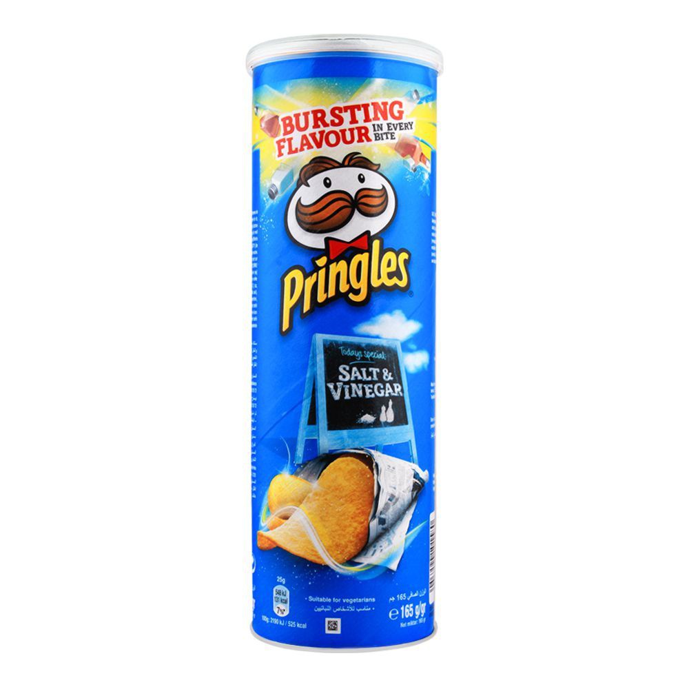 Pringles Salt & Vinegar Chips , 165 gm