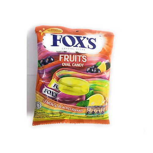 Fox's Crystal Clear Fruits Oval Candies Pouch,125gm