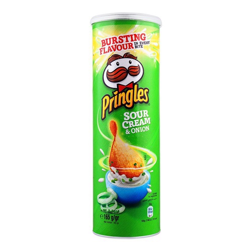 Pringles Sour Cream & Onion , 165 gm (Pack Of 6)