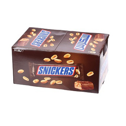 Snickers Chocolate Bar Imported Chocolate (24 Pcs Box), 50gmx24