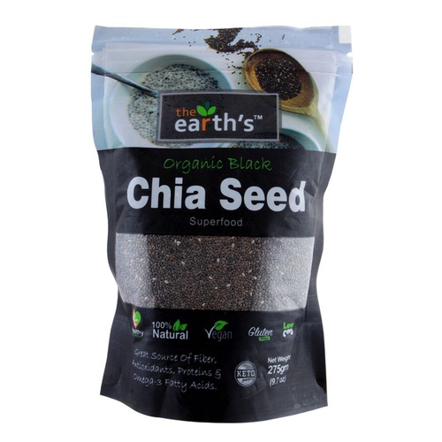 The Earth's Organic Black Chia Seed, 275gm