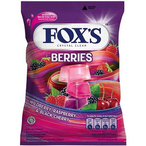 Fox's Crystal Clear Berries Candies Pouch, 90 gm
