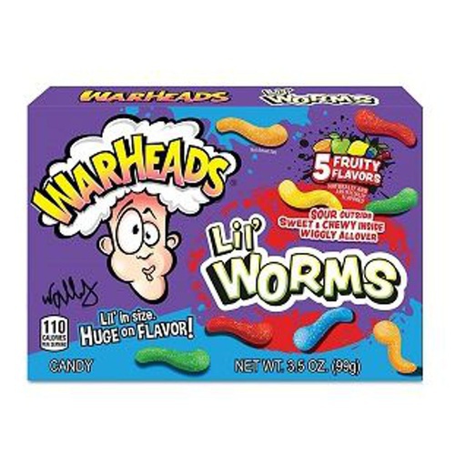 Warheads Lil Worms Gummi Candy Chews, 3.5 oz