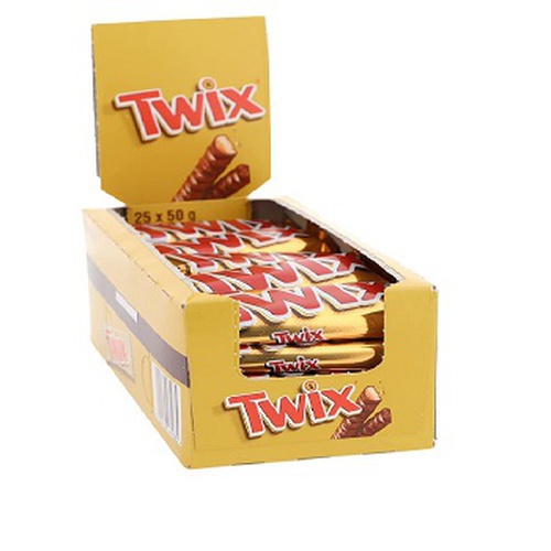 Twix, Chocolate Bar, (25 Pcs Box), 50 gm