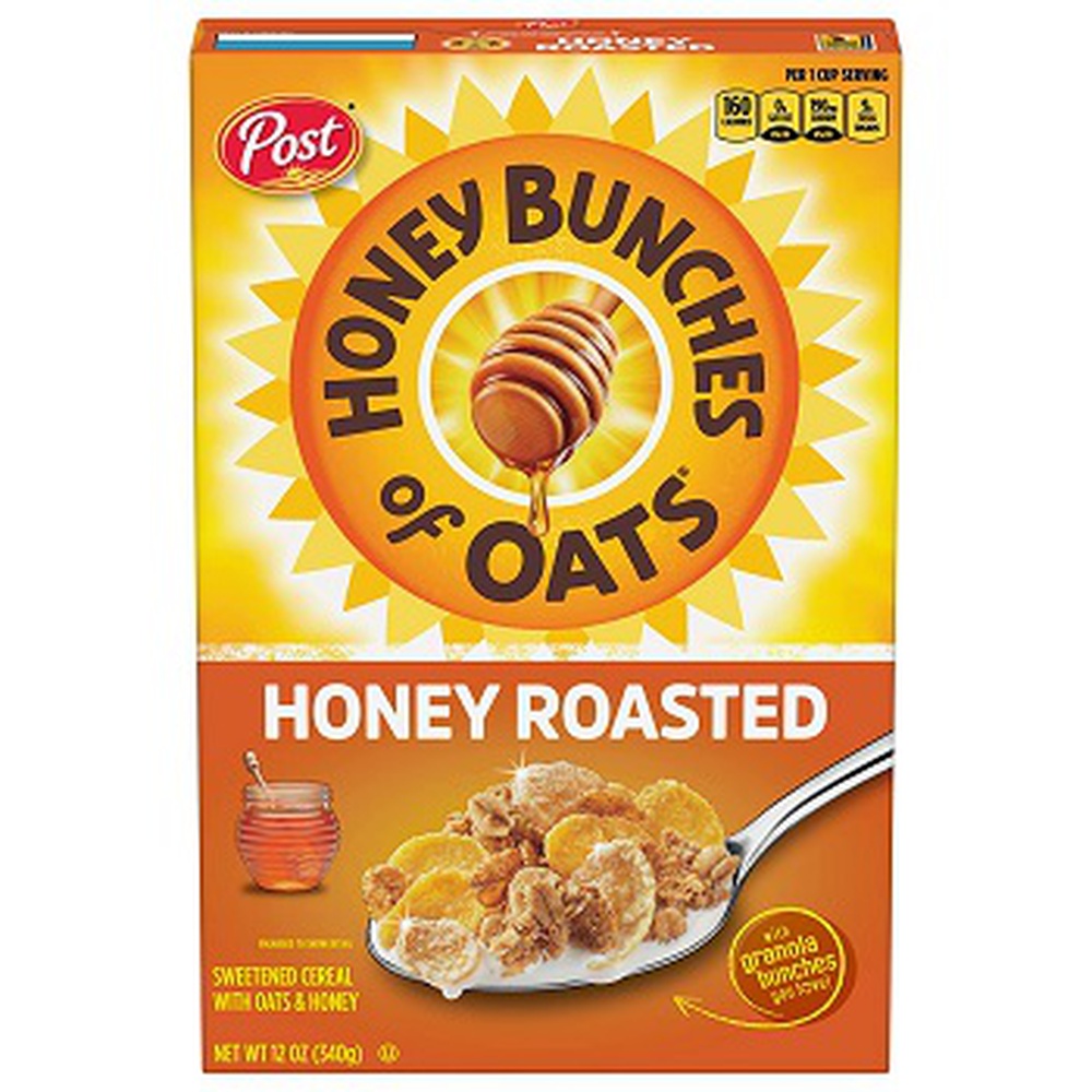 Post Honey Bunches of Oats Honey Roasted Cereal, 12 oz