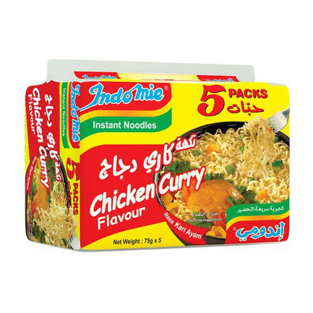 Indomie Noodles Chicken Curry (Pack of 5), 75 gm
