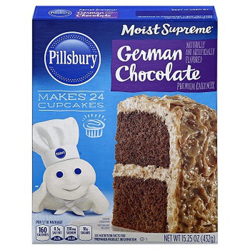 Pillsbury Moist Supreme German Chocolate Flavored Premium Cake Mix, 15.25-Ounce