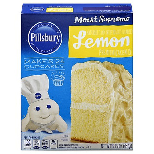 Pillsbury Moist Supreme Lemon Flavored Premium Cake Mix, 15.25-Ounce