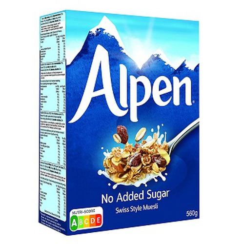 Alpen Cereal No Added Sugar Muesli, 550gm